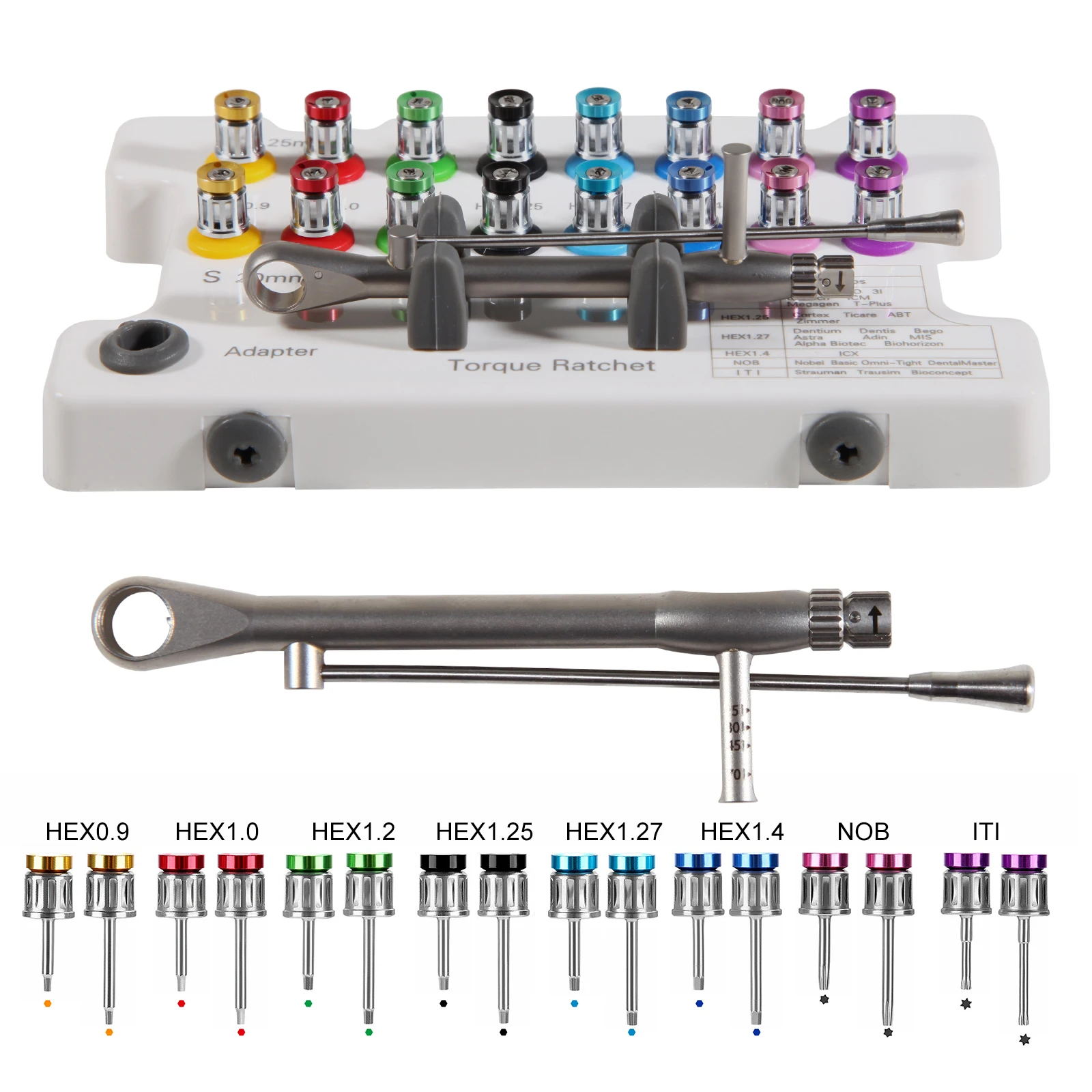 Dental Universal Implant Prosthetic Kit Torque Ratchet Wrench Screw Drivers Remover Dentistry Implant Tools