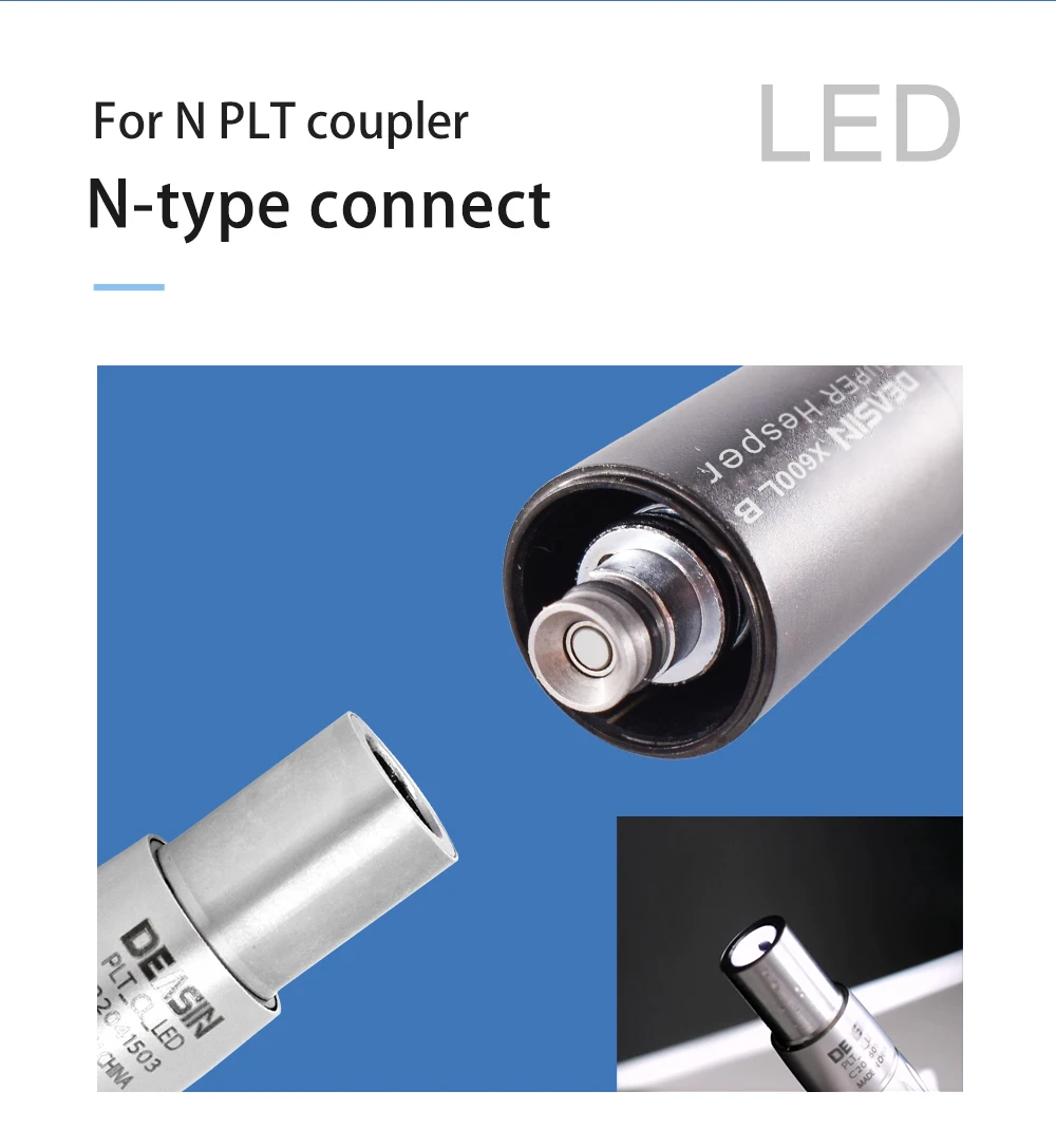 DEASIN Dental Fiber Optic Handpiece Torque Head High Speed Air Turbine Ceramic Bearing Dentist Tool for NSK Coupler X600L-B