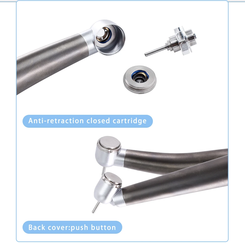 DEASIN Dental Fiber Optic Handpiece Torque Head High Speed Air Turbine Ceramic Bearing Dentist Tool for NSK Coupler X600L-B