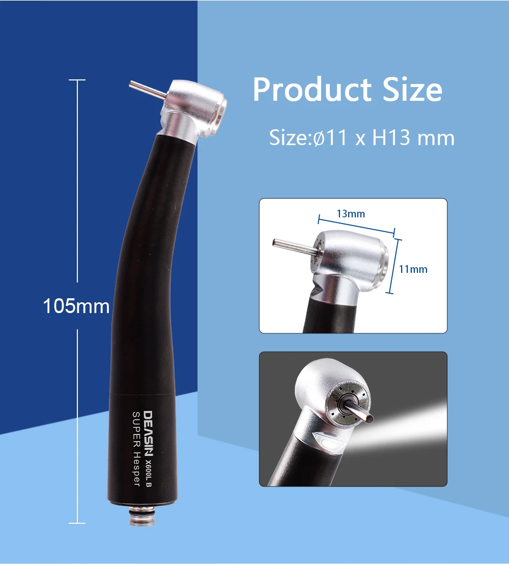 DEASIN Dental Fiber Optic Handpiece Torque Head High Speed Air Turbine Ceramic Bearing Dentist Tool for NSK Coupler X600L-B