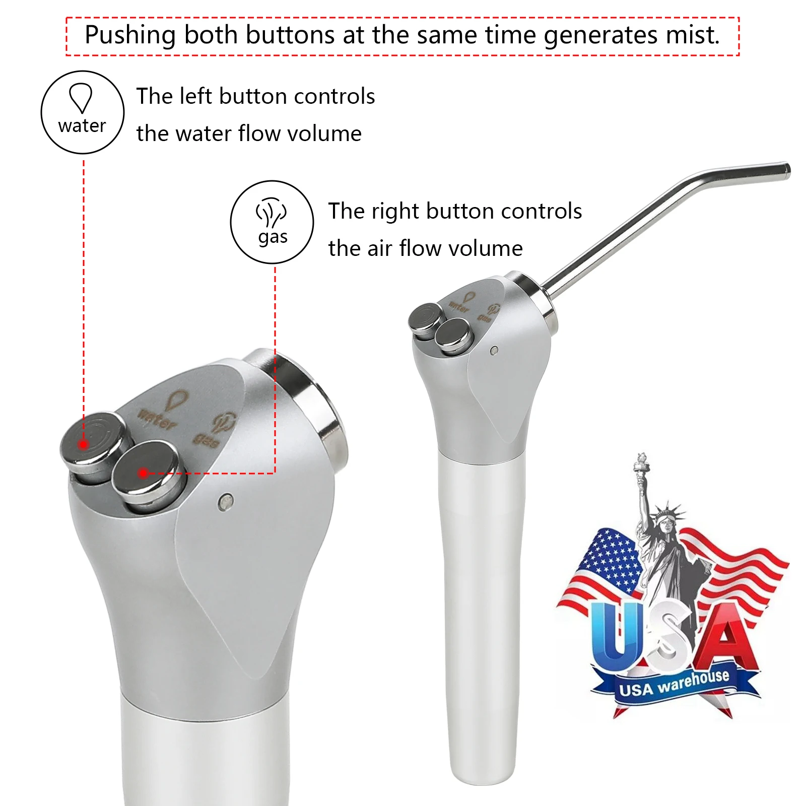 1-10Packs Dental Disposable 3-Way Air Water Syringe Tips Spray Nozzles Tubes Tips Mix Color 250pcs/Pack