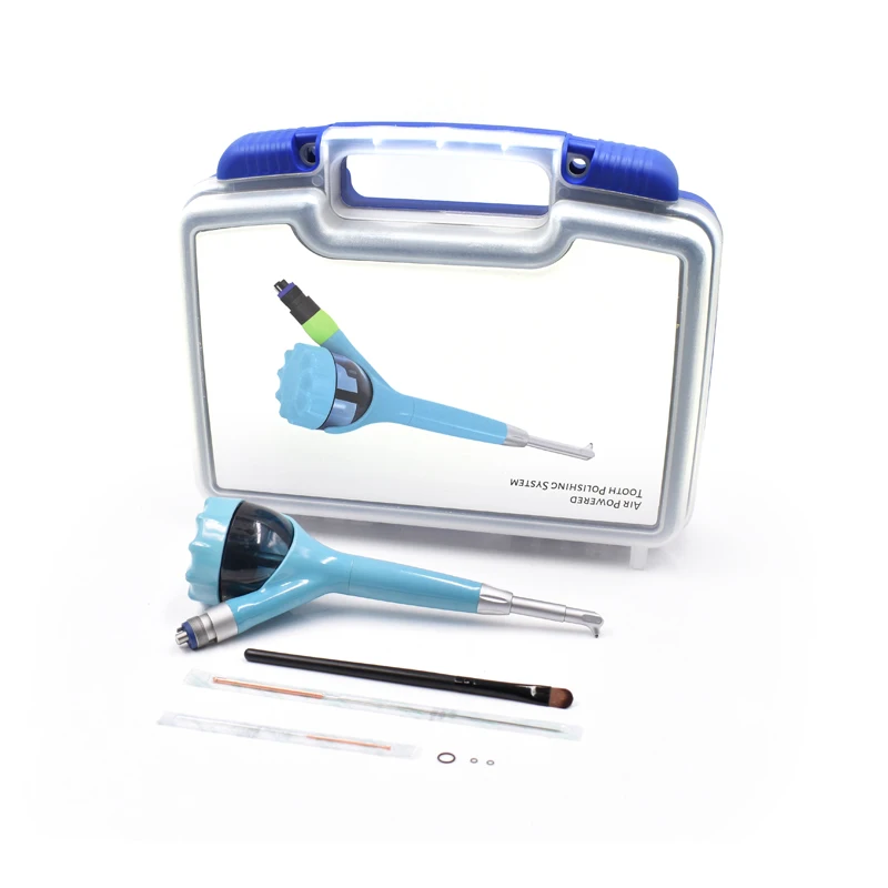 JUMTOP Dental Air Polisher Teeth Polishing Sandblasting Machine Air Abrasion System with Water Spray Turbine Powered Sandblaster