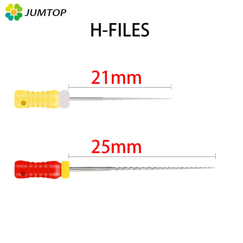 6Pcs/Pack Dental Files Hand Use H-Files 21/25mm Stainless Steel Endodontic Root Canal Files Dentist Tools Dental Lab Instruments