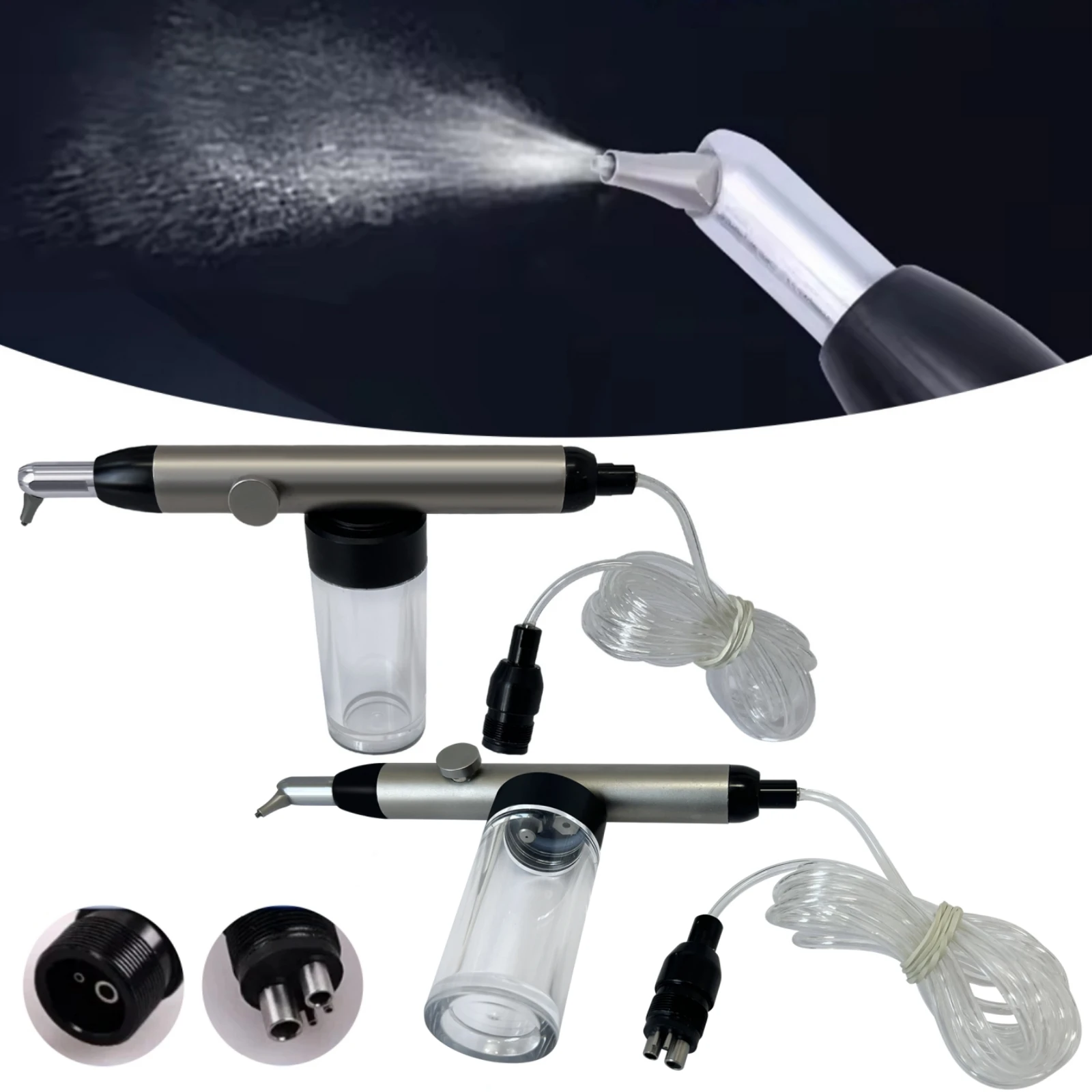 2/4Hole Dental Aluminum Oxide Micro blaster Air Abrasion Polish Microetcher Sandblaster With/No Water