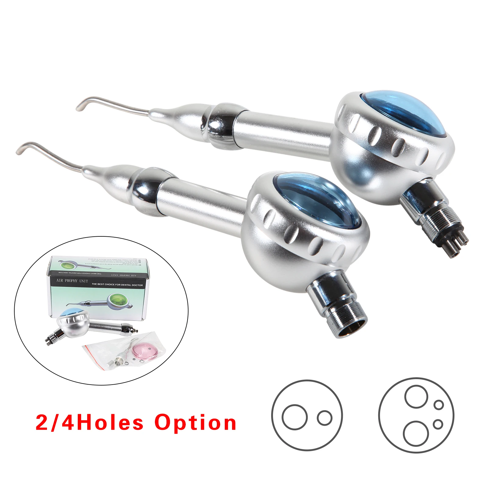 Dental Air Flow Teeth Polisher Handpiece 2/4Hole Hygiene 360º Rotation Prophy Jet Tooth Prophy