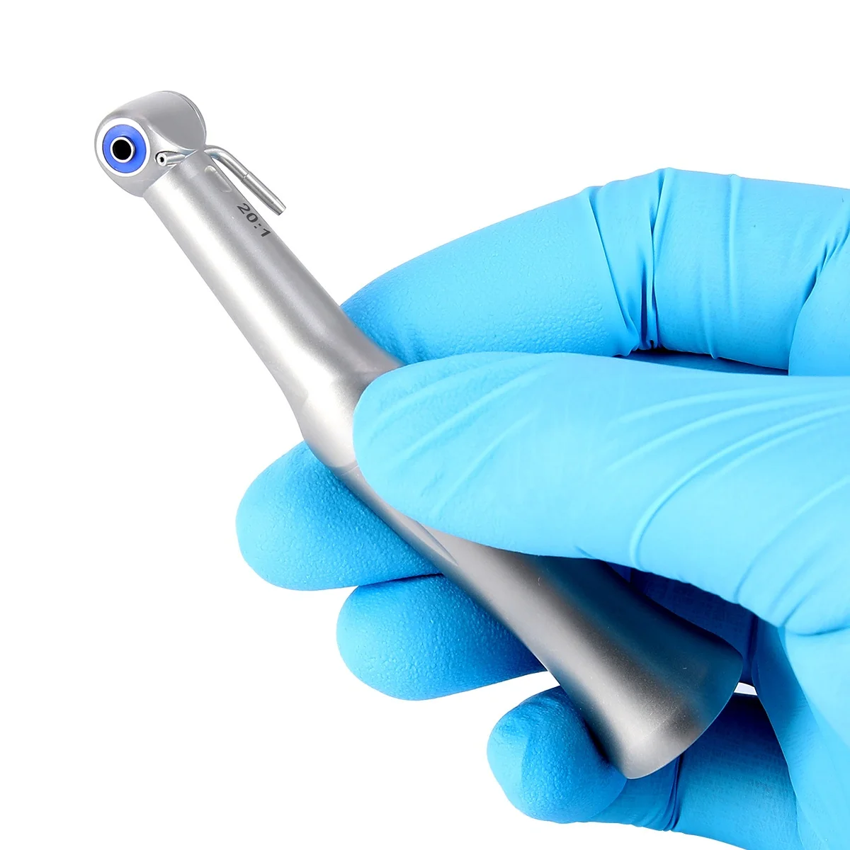 JUMTOP Dental Implant Contra Angle 20:1 Reduction Low Speed Handpiece Push Button Chuck External Spray Implant Handpiece