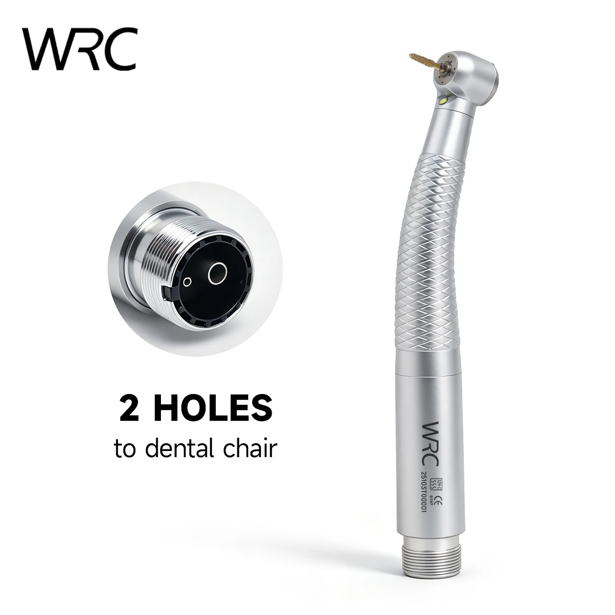 LED High Speed Dental Air Turbine Handpiece Ceramic Bearings 4 Holes Water Spray Cooling Push Button Chuck For Dentist Use