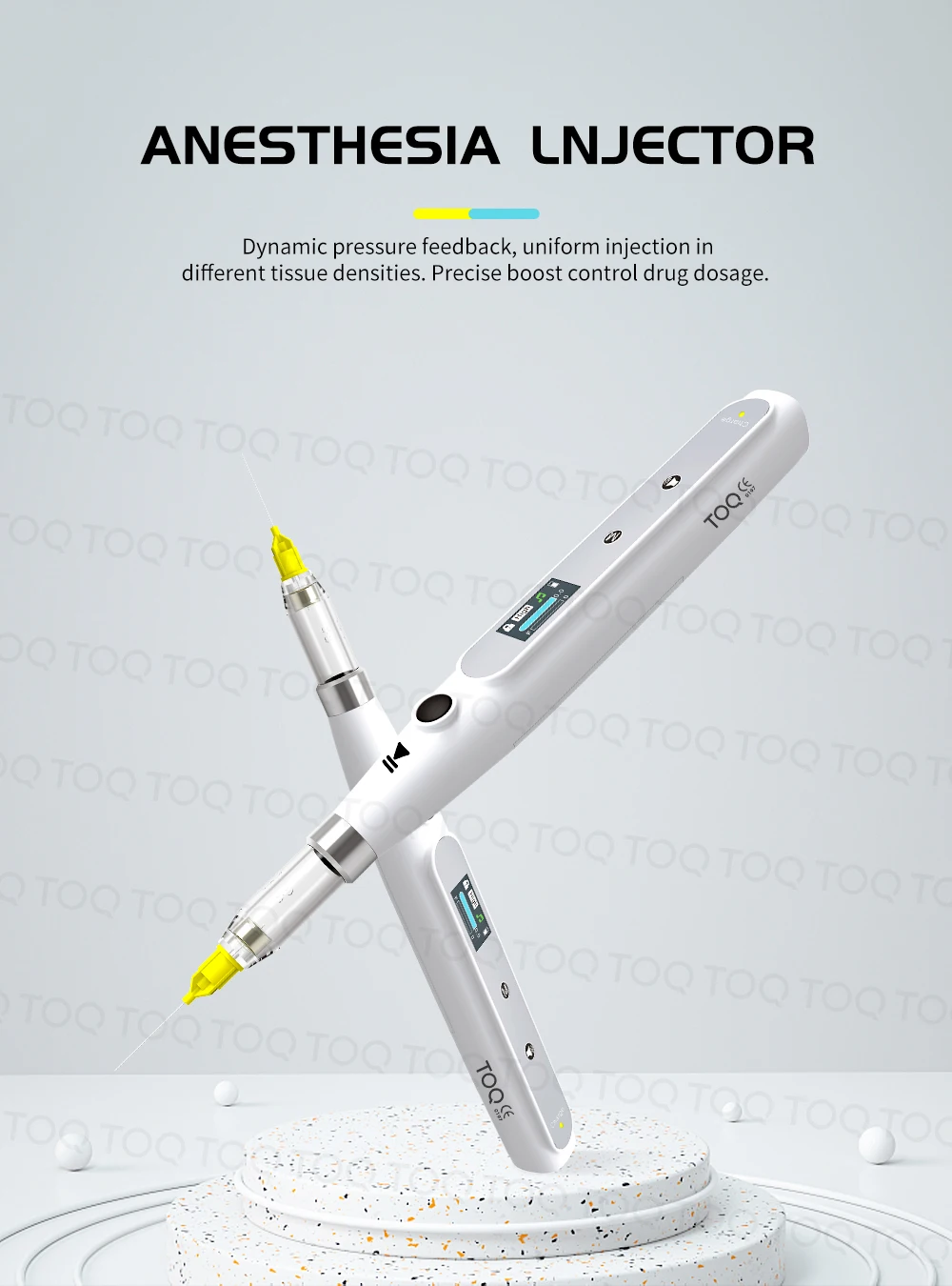 Dental Oral Anesthesia Injector Portable Painless Wireless Local Anesthesia with Operable LCD Display Chargeable & Suction Back