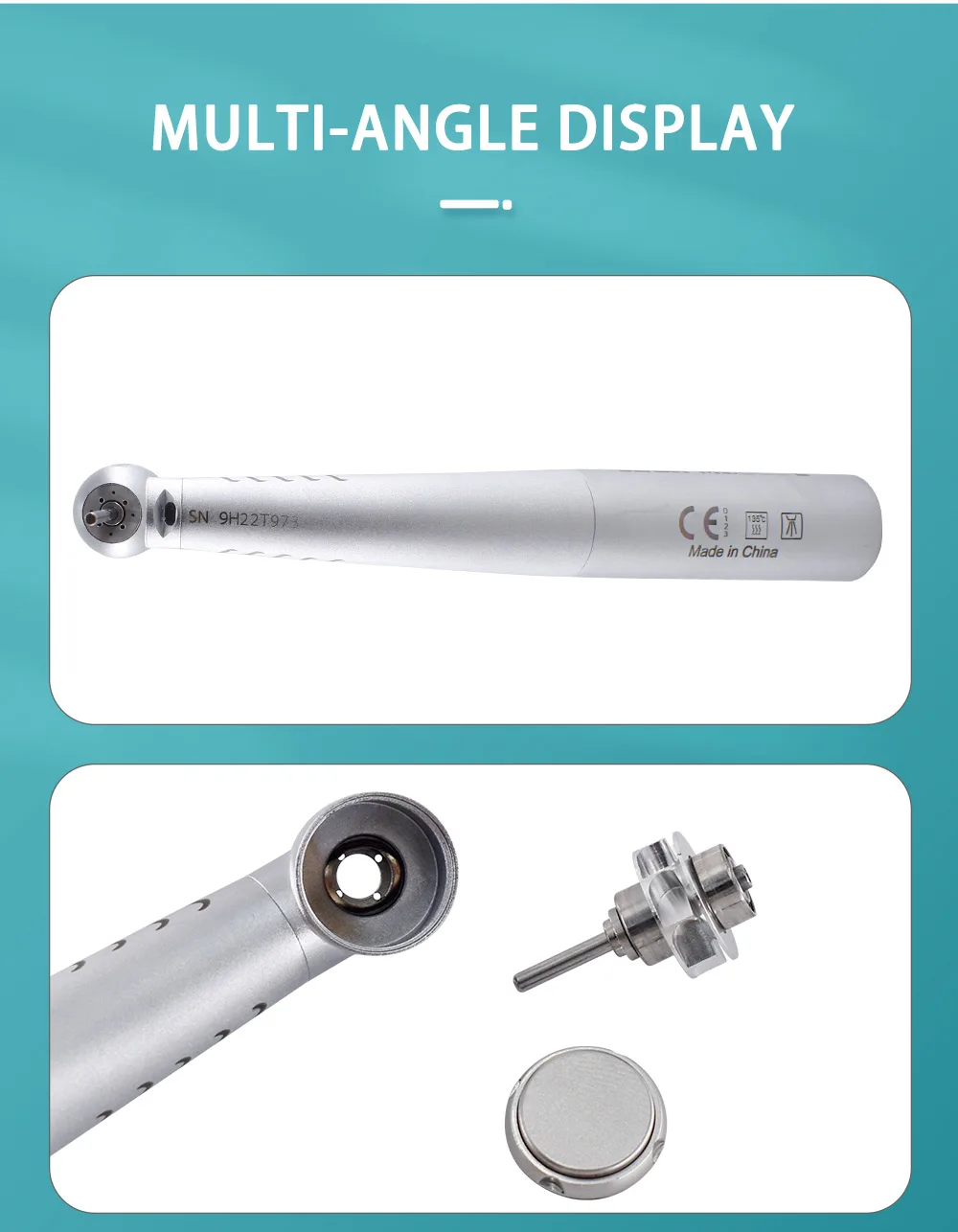 Dental LED 25000 LUX M9000L High Speed Air Turbine Handpiece Fiber Optical Led Big Strength Dentistry Tools For KAVO Coupler