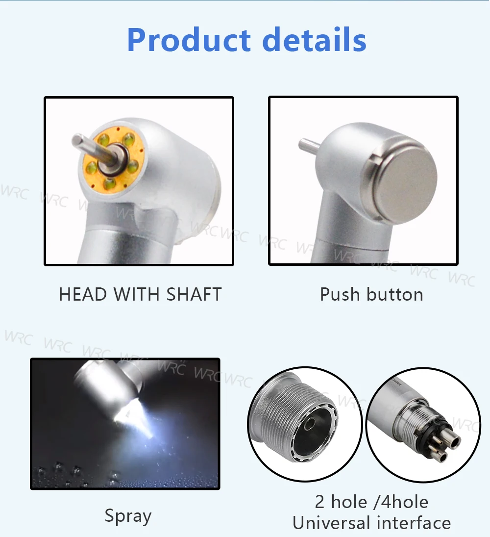 Dental High Speed 5 LED Light Air Turbina Cartridge Rotor Water Spray Handpiece 2/4 Holes Dental Equipment
