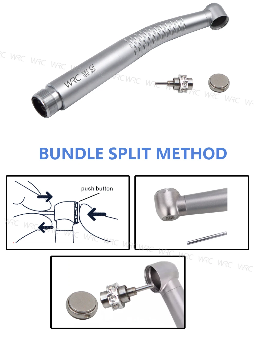 Dental High Speed 5 LED Light Air Turbina Cartridge Rotor Water Spray Handpiece 2/4 Holes Dental Equipment