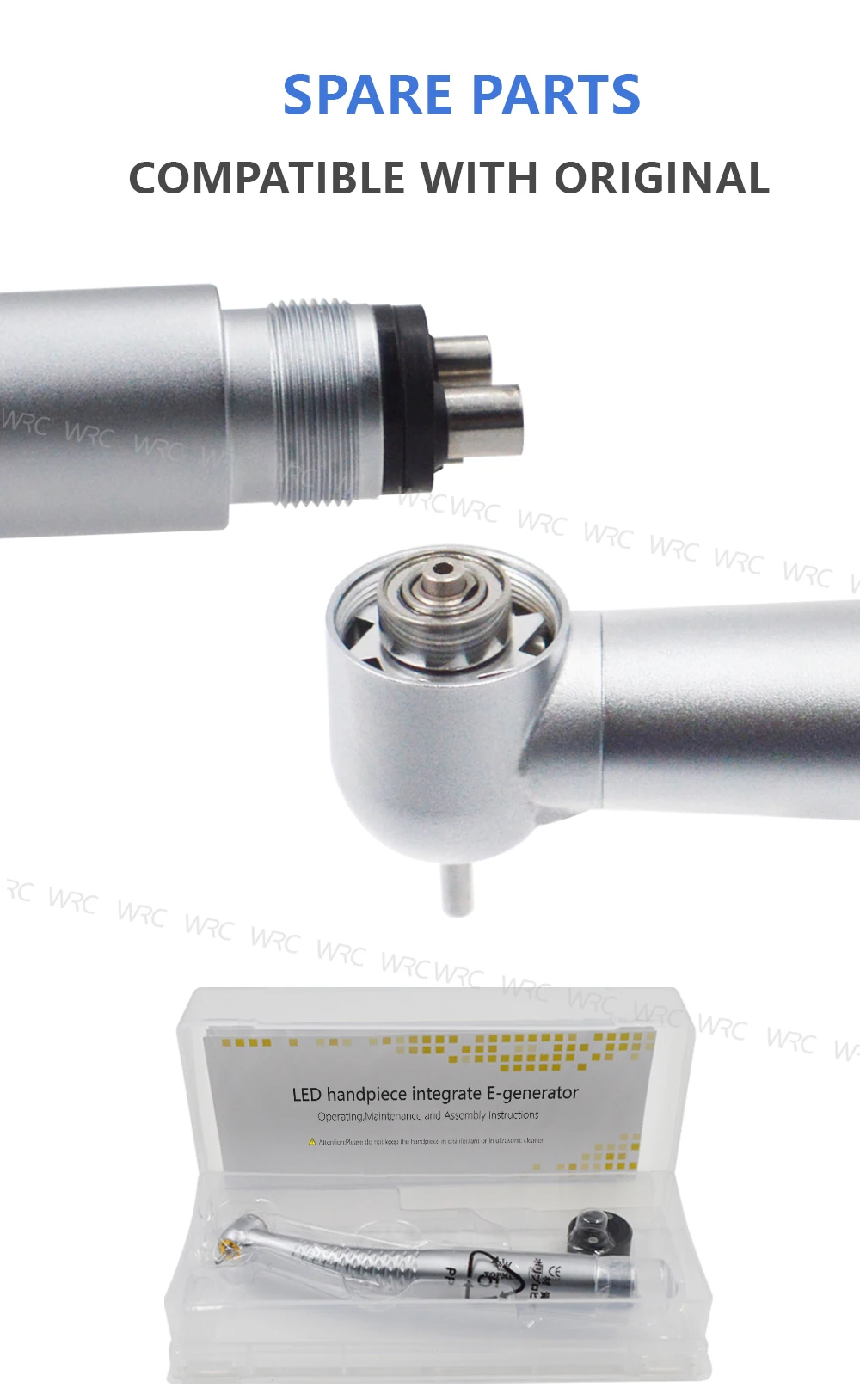 Dental High Speed 5 LED Light Air Turbina Cartridge Rotor Water Spray Handpiece 2/4 Holes Dental Equipment