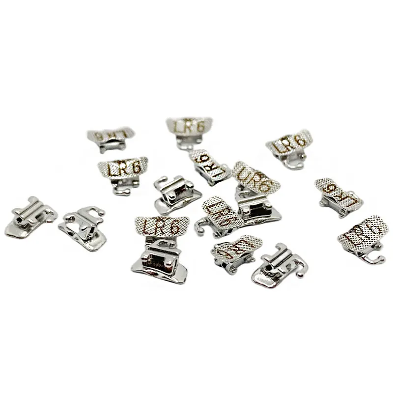 20Sets Orthodontic 1st Molar Convertible Laser Mark Buccal Tube Dental Bondable Roth Single Tubes Mesh Base