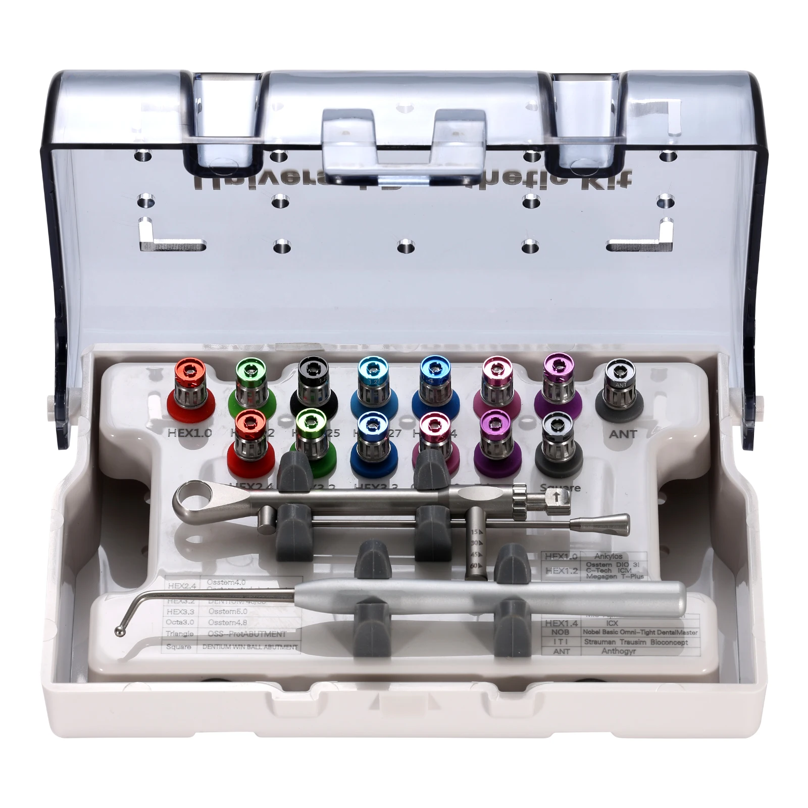 Universal Dental Implant Surgical Manual Kit Torque Wrench Tool with 14 Screw Drivers