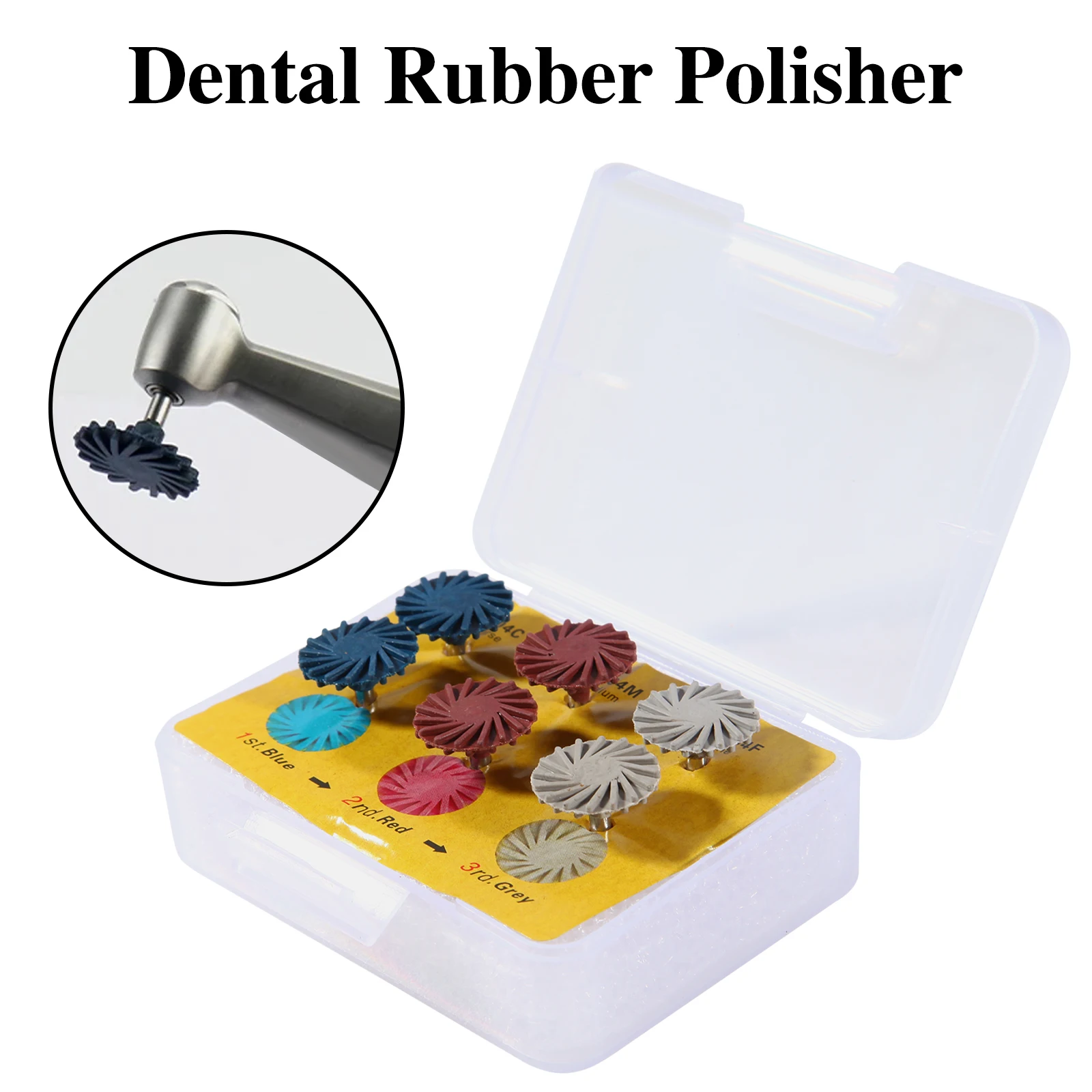 Dental Polishing Wheel Discs Kit RA 2.35mm for Composite Polishing Diamond 14mm Wheel kit 6pcs /Pack