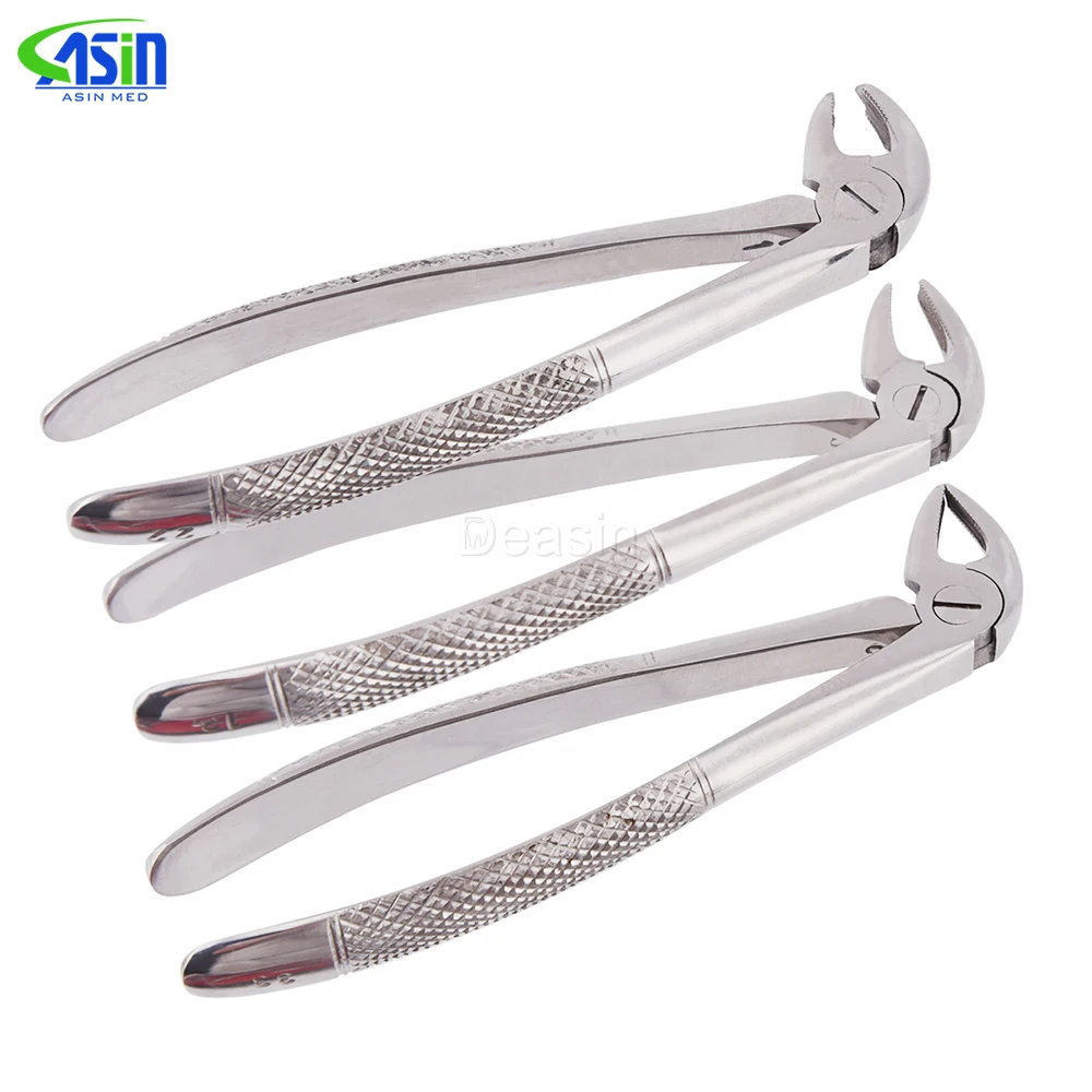 DEAISN 10pcs/set Adult Tooth Extracting Forceps Dental Surgical Extraction Instrument