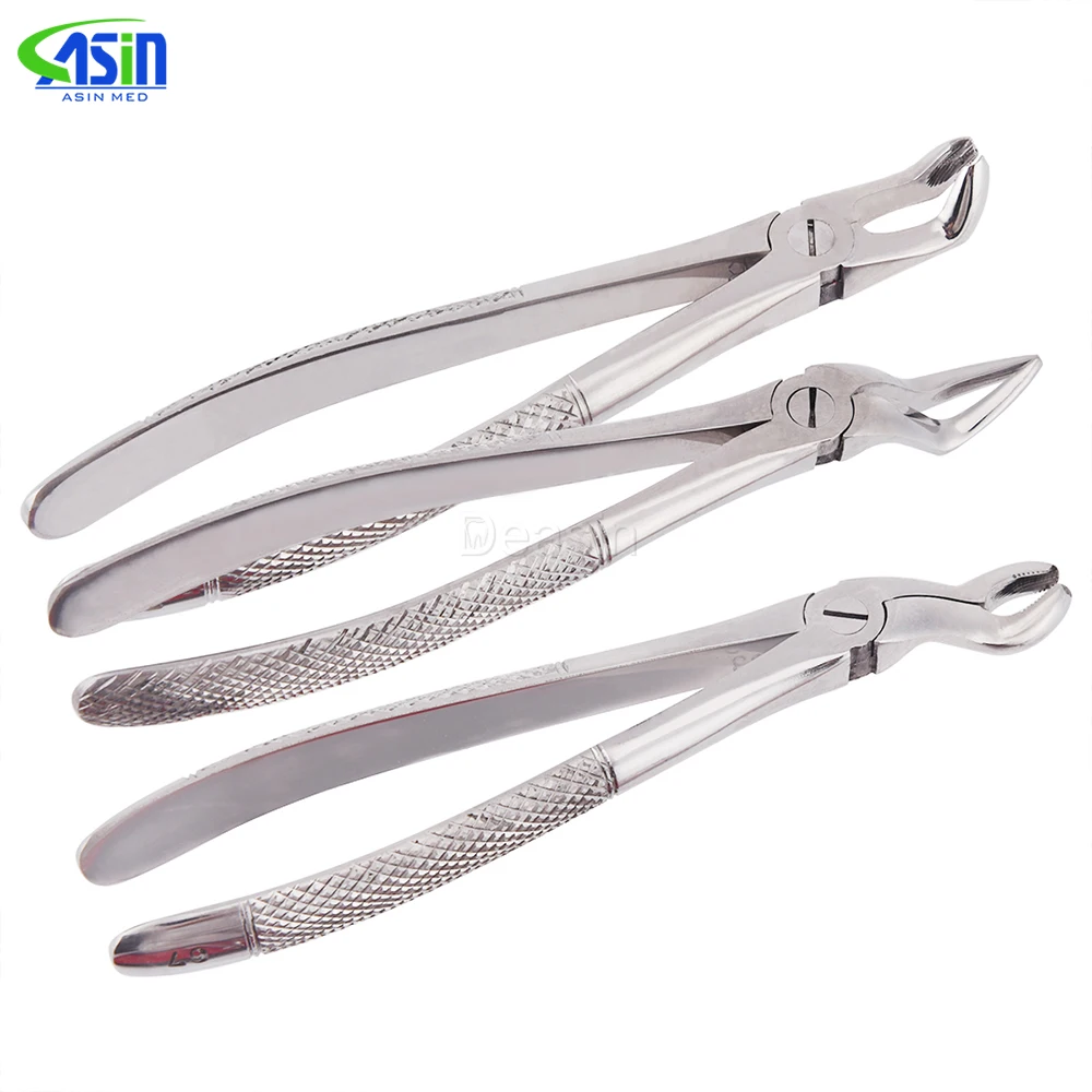 DEAISN 10pcs/set Adult Tooth Extracting Forceps Dental Surgical Extraction Instrument