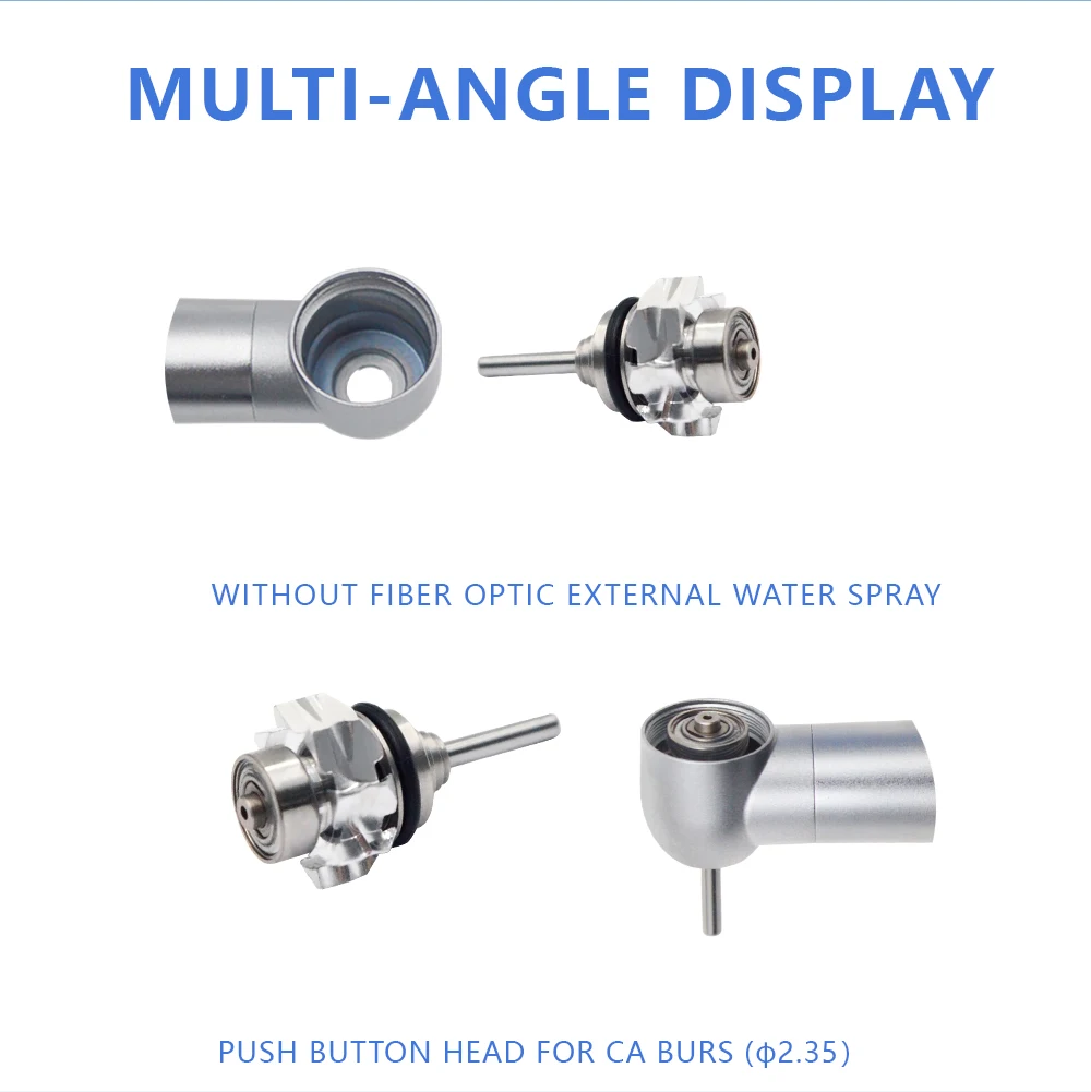 TOQ Dental Low/High Speed Handpiece Kit 2/4 Holes Air Motor External Water Spray Dental Polishing Restoration Tools 5 LED Set