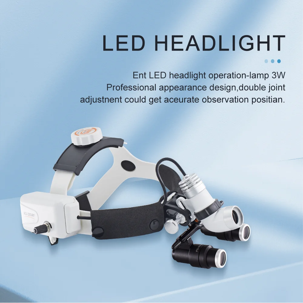 Dental Original KWS 4X 5X 6X LED Surgical Binocular Magnifier Loupes Magnifier 420mm Medical Surgica Dental Headlamp