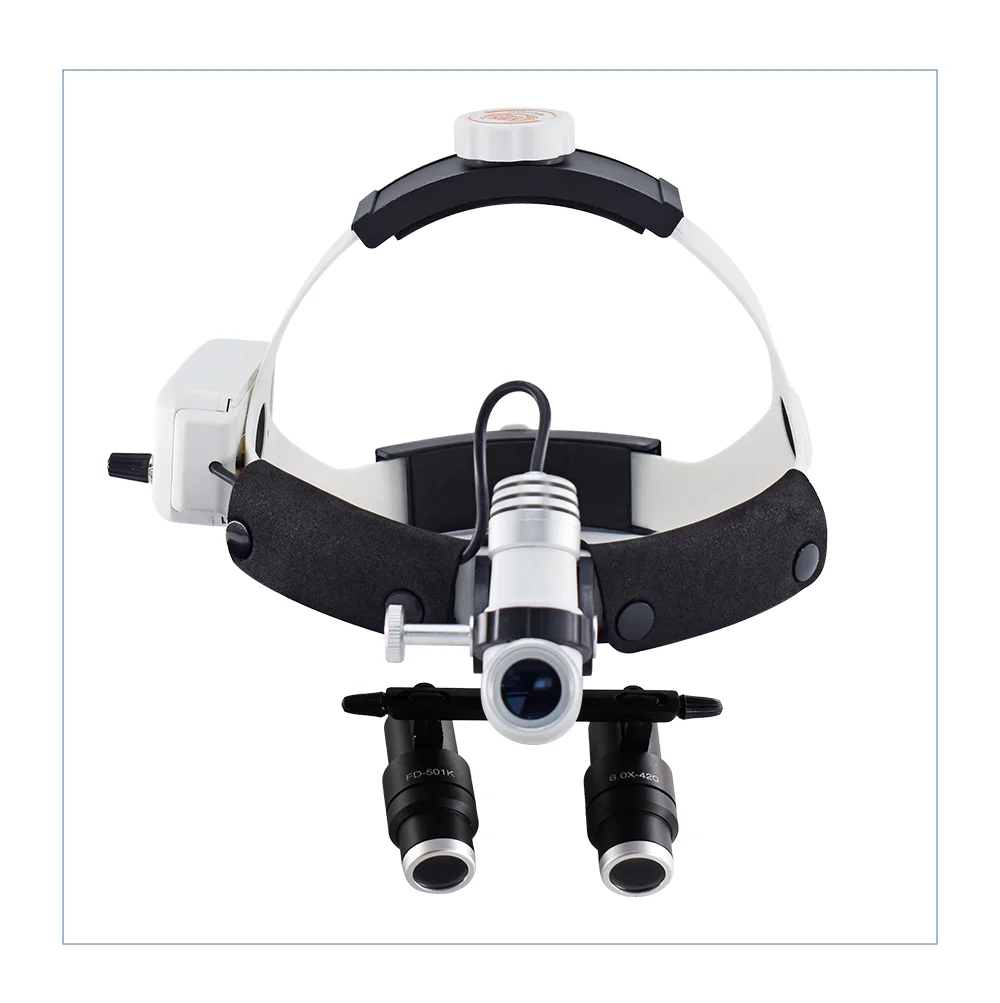 Dental Original KWS 4X 5X 6X LED Surgical Binocular Magnifier Loupes Magnifier 420mm Medical Surgica Dental Headlamp