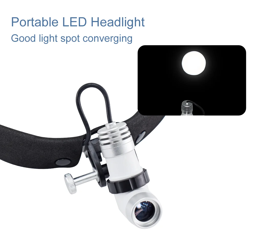 Dental Original KWS 4X 5X 6X LED Surgical Binocular Magnifier Loupes Magnifier 420mm Medical Surgica Dental Headlamp