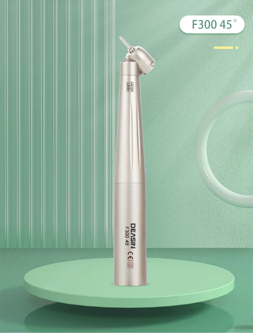 Dental 45 degree head Optical Fiber Turbine high Speed LED handpiece for tooth extraction surgical treatment dentistry