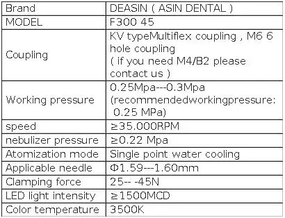 Dental 45 degree head Optical Fiber Turbine high Speed LED handpiece for tooth extraction surgical treatment dentistry