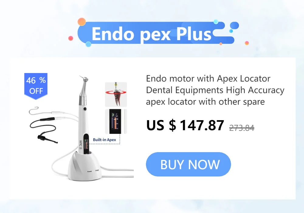 Dental Endo Motor with Apex Locator 2 in 1 Wireless Endodontic Root Canal Treatment 16:1 Contra Angle Dentistry Equipment