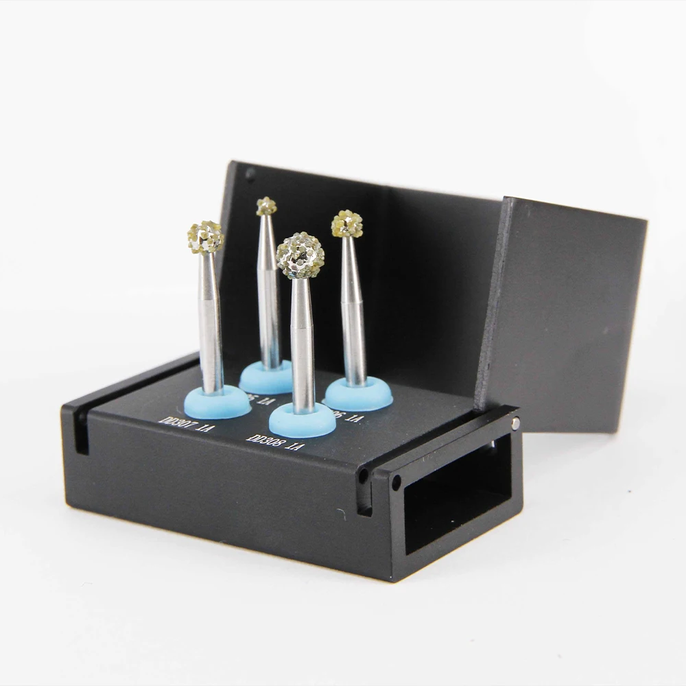 Dental Degranulation Burs Kit for Osseous Debridement & Soft Tissue Removal From Socket Diamond Ball Burs Φ2.3 Φ3.3 Φ4.0 Φ5.0