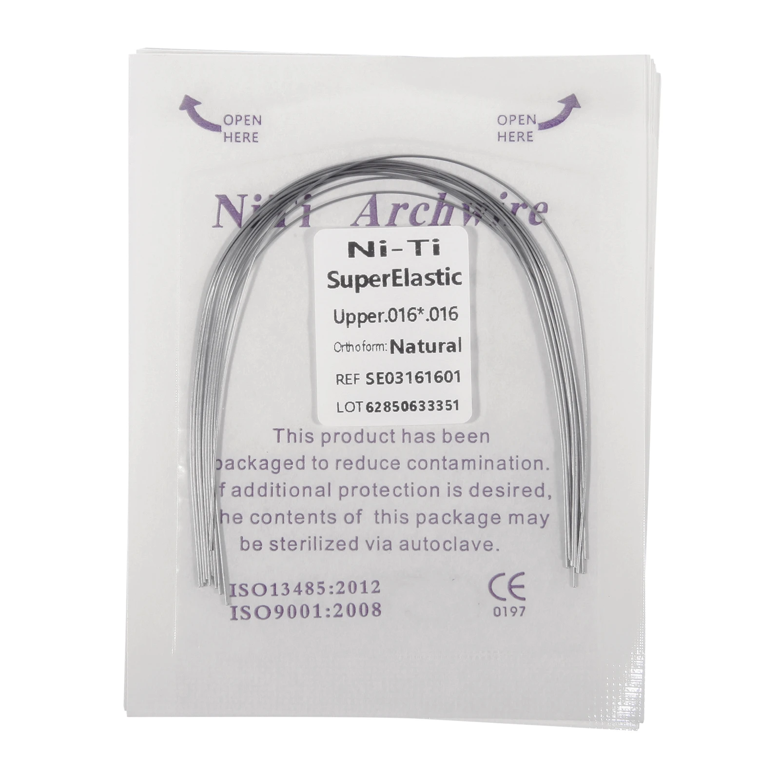 10 packs Dental Orthodontic Super Elastic NiTi Arch Wire Rectangular Natural Form For Dental Orthodontic Treatment