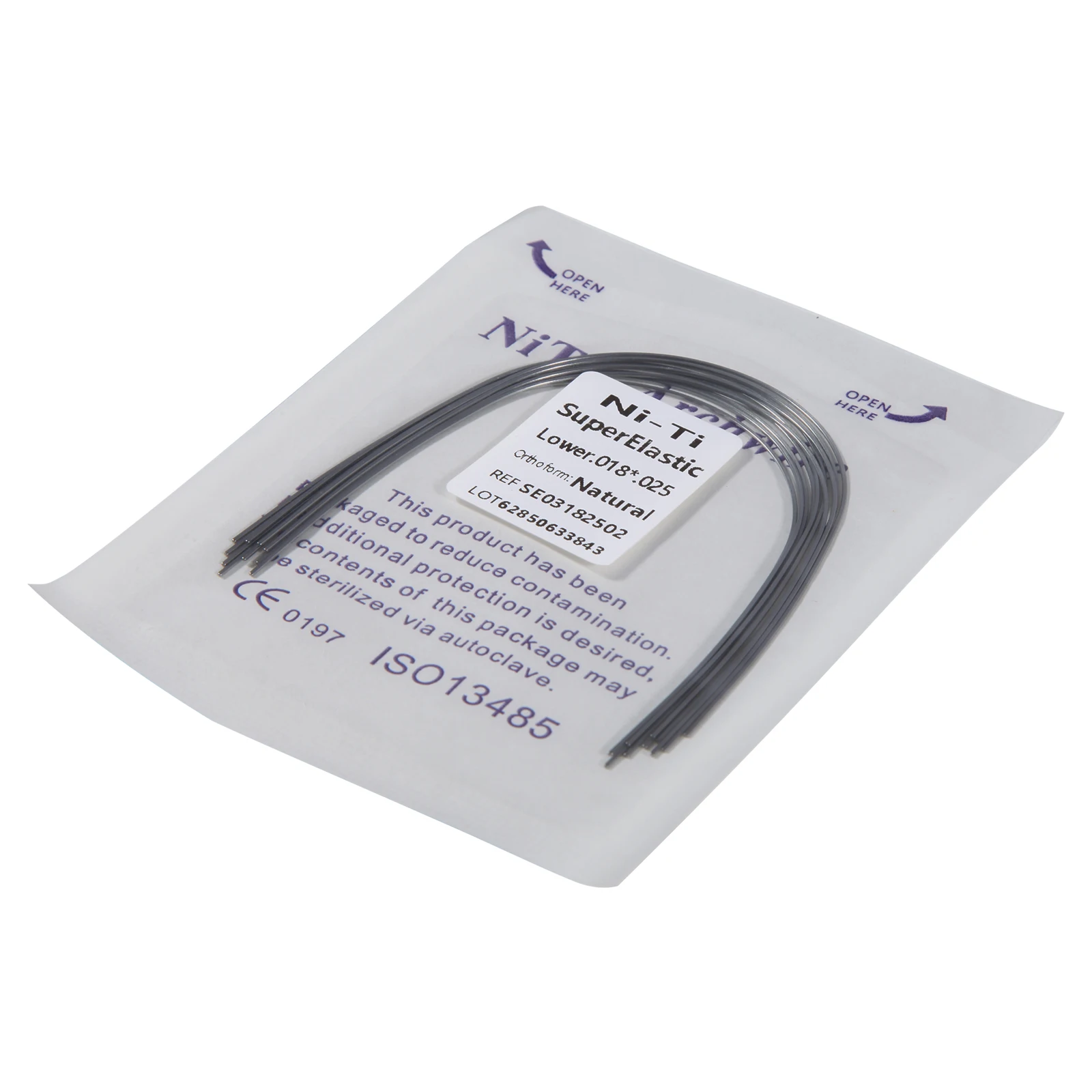 10 packs Dental Orthodontic Super Elastic NiTi Arch Wire Rectangular Natural Form For Dental Orthodontic Treatment
