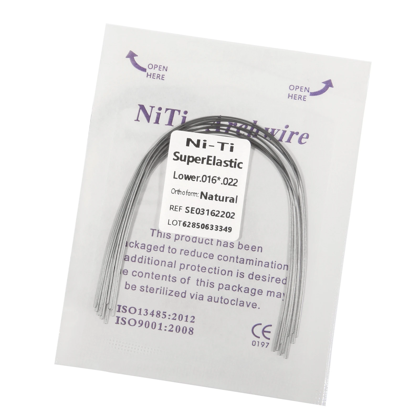 10 packs Dental Orthodontic Super Elastic NiTi Arch Wire Rectangular Natural Form For Dental Orthodontic Treatment