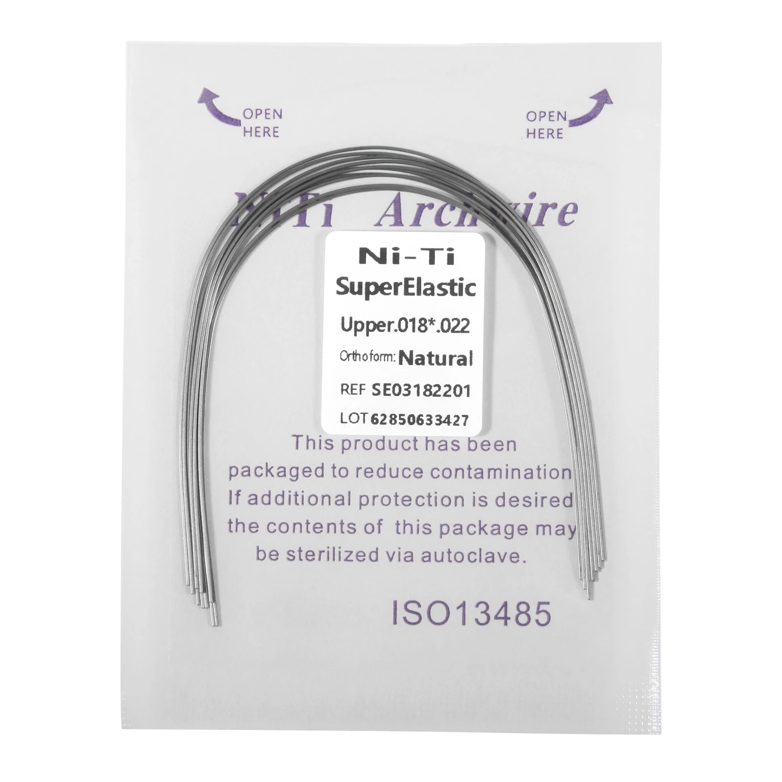 10 packs Dental Orthodontic Super Elastic NiTi Arch Wire Rectangular Natural Form For Dental Orthodontic Treatment