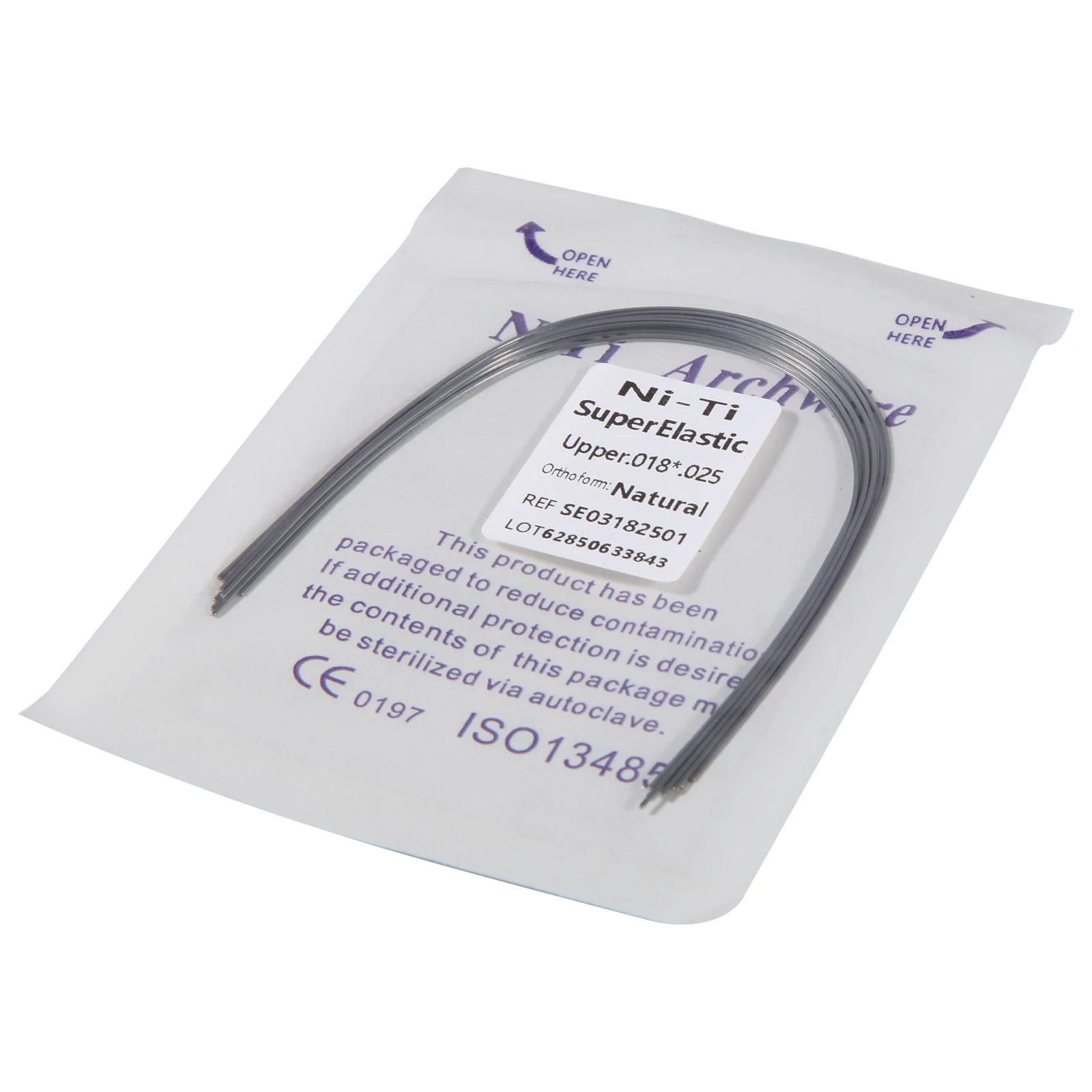 10 packs Dental Orthodontic Super Elastic NiTi Arch Wire Rectangular Natural Form For Dental Orthodontic Treatment