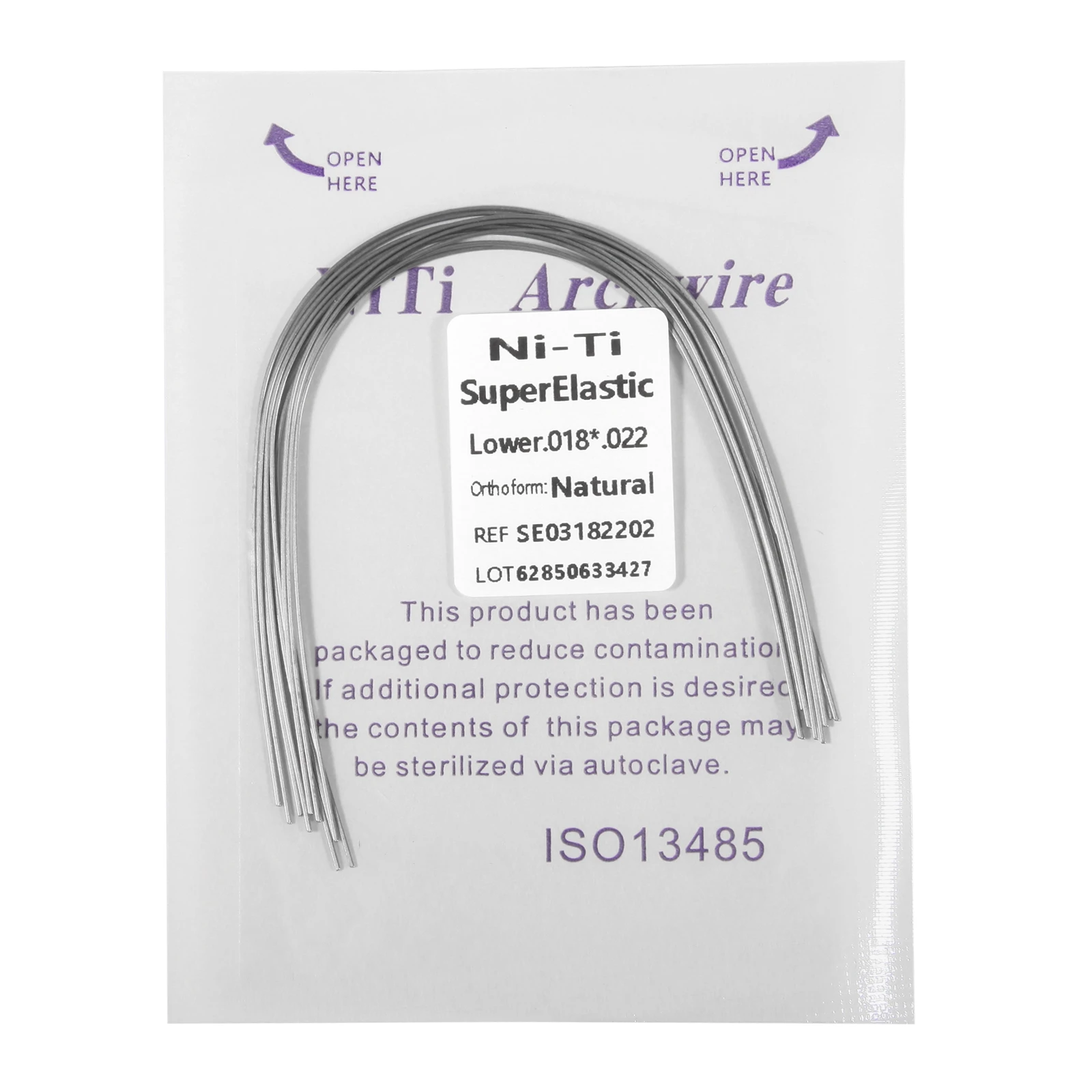 10 packs Dental Orthodontic Super Elastic NiTi Arch Wire Rectangular Natural Form For Dental Orthodontic Treatment