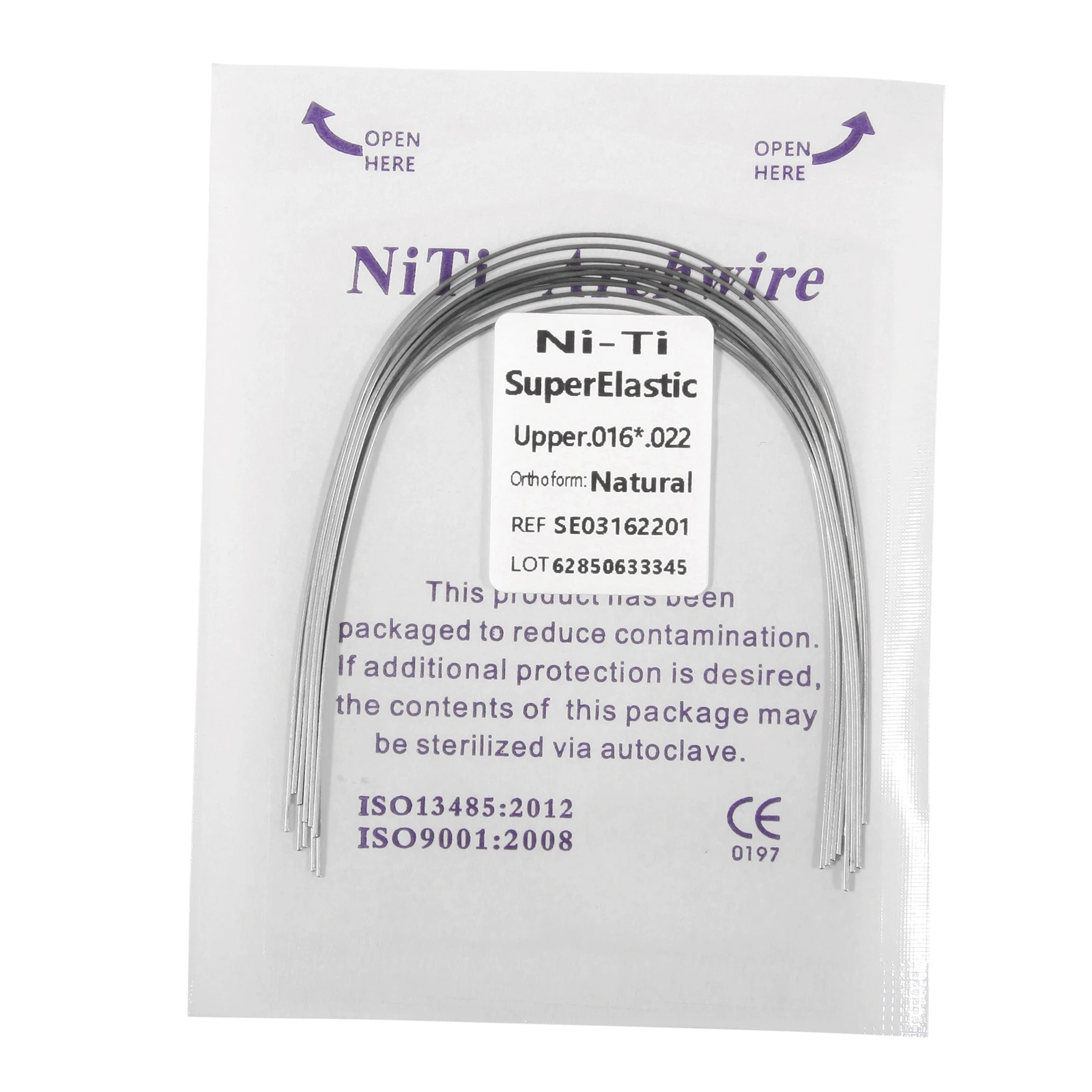 10 packs Dental Orthodontic Super Elastic NiTi Arch Wire Rectangular Natural Form For Dental Orthodontic Treatment
