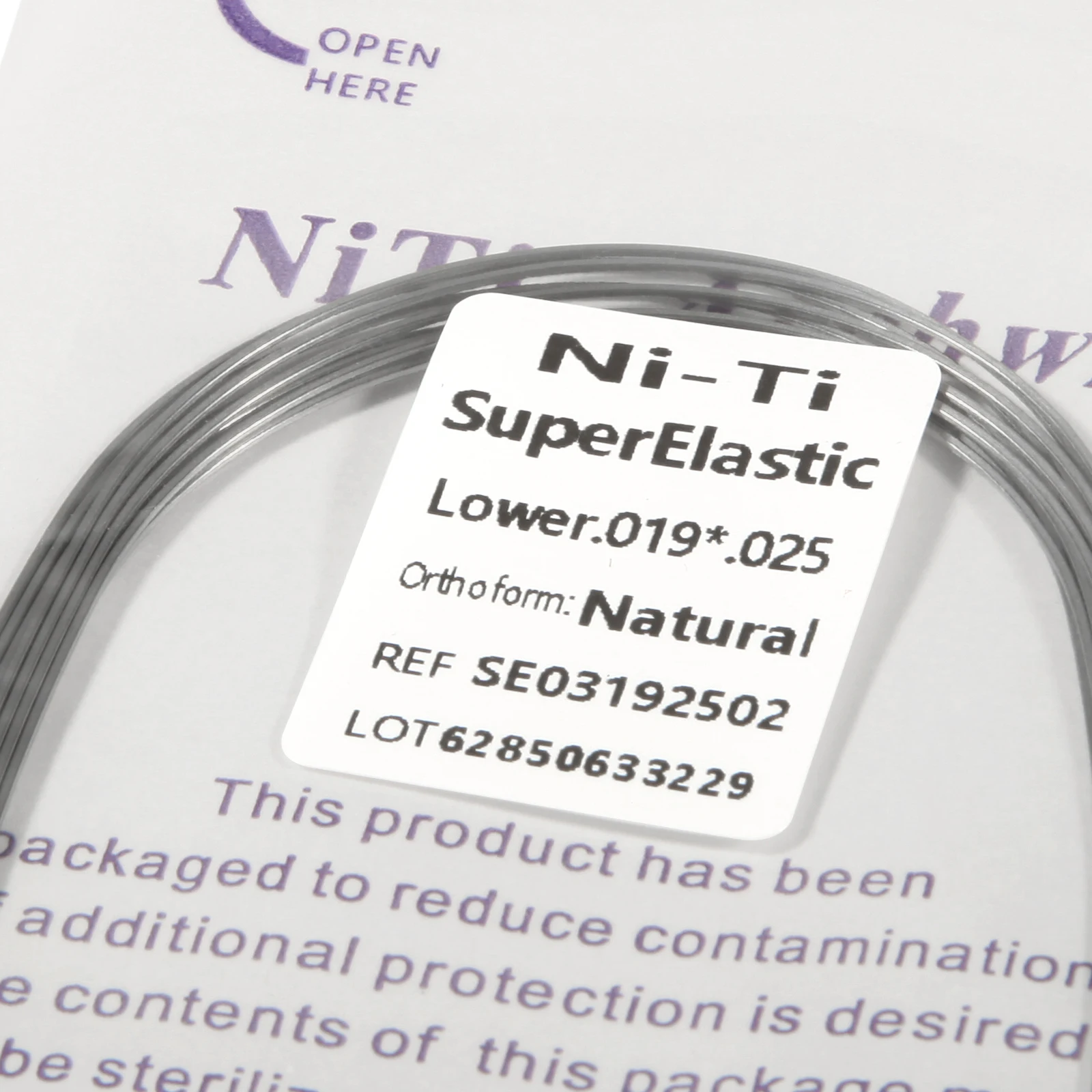 10 packs Dental Orthodontic Super Elastic NiTi Arch Wire Rectangular Natural Form For Dental Orthodontic Treatment