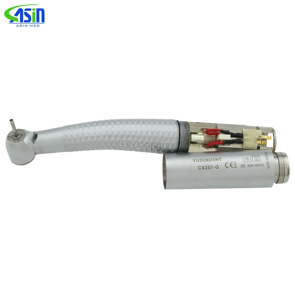 COXO Dental LED Fibre Optic High Speed Handpiece CX207-G Air Turbine Coupling M6 Coupler/Adaptor YUSENDENT Dentistry Tools