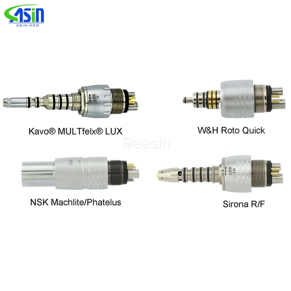 COXO Dental LED Fibre Optic High Speed Handpiece CX207-G Air Turbine Coupling M6 Coupler/Adaptor YUSENDENT Dentistry Tools