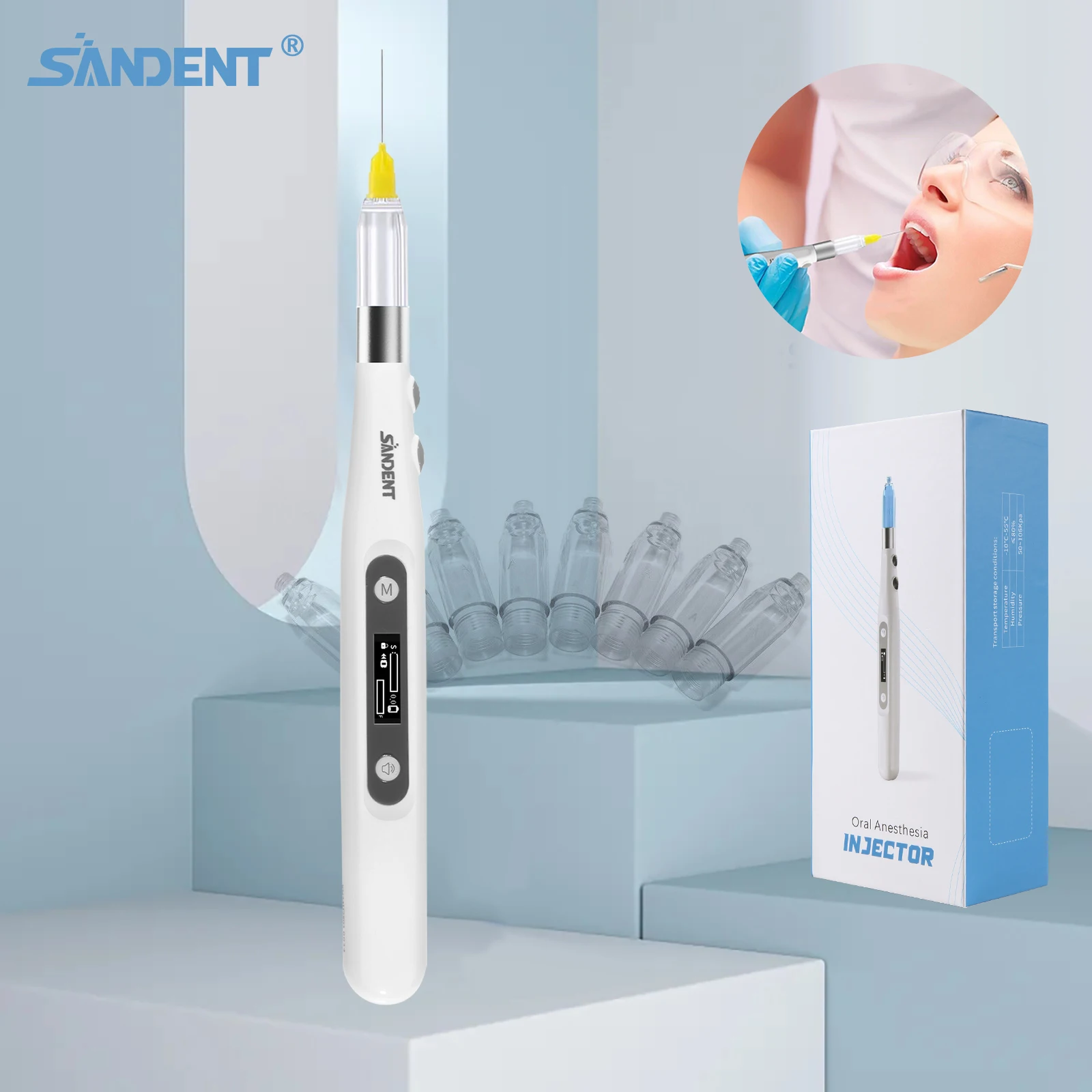 Portable Dental Painless Oral Local Anesthesia Pen Delivery Device with LCD display & Dose tone