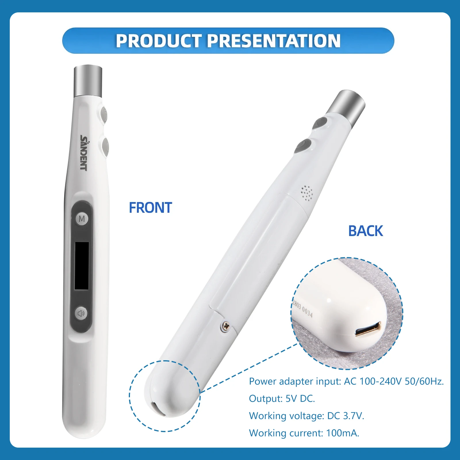 Portable Dental Painless Oral Local Anesthesia Pen Delivery Device with LCD display & Dose tone