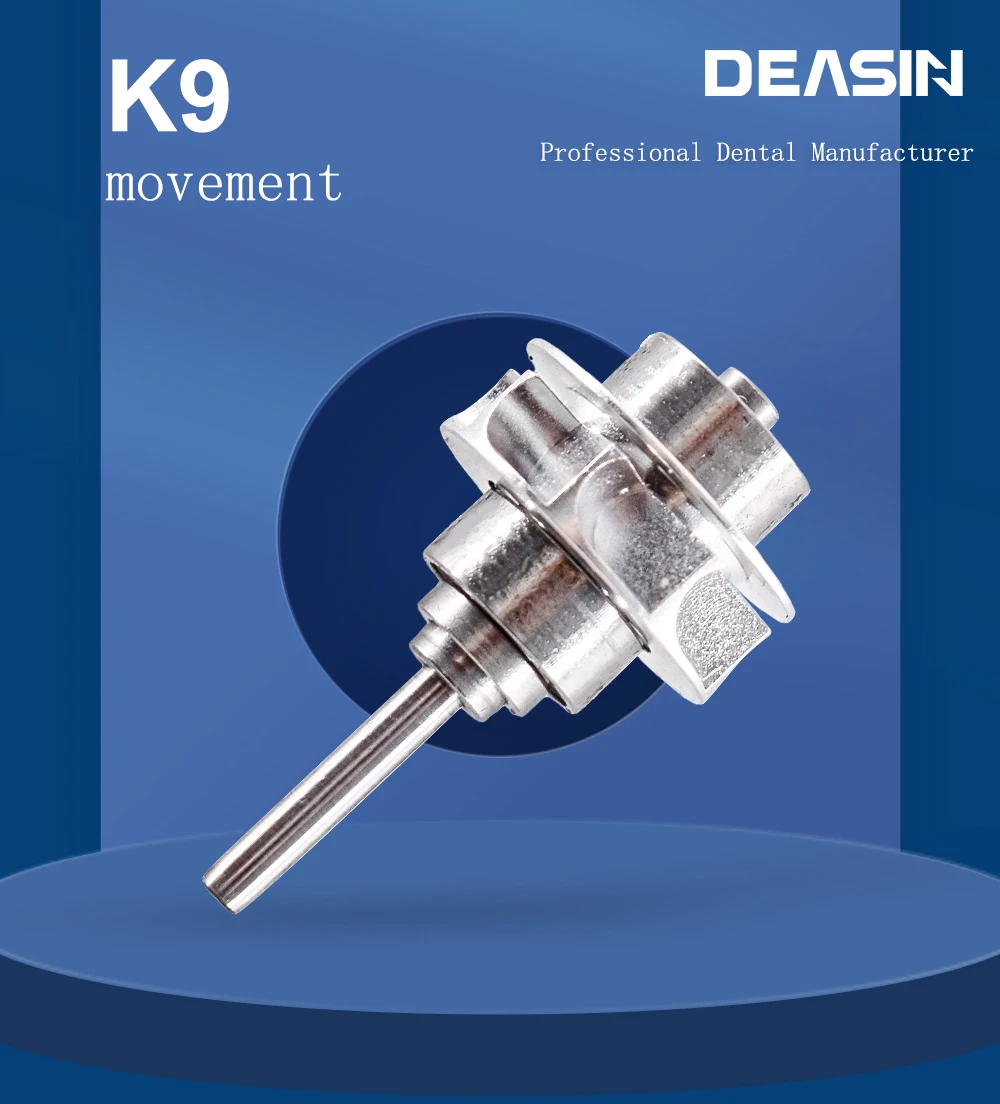 Dental 9000L Cartridge Dentist Rotor For DEASIN Fiber Optic LED Push Button Torque Head High Speed Handpiece Only