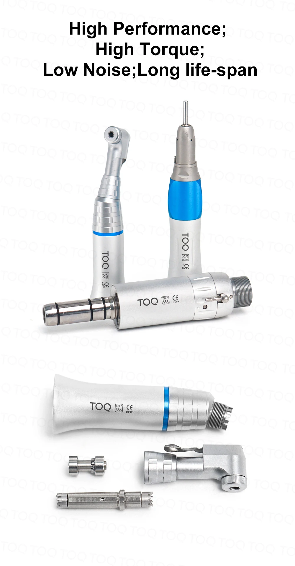 Dental Low Speed Handpiece Kits 2/4 Hole Air Motor Contra Angle Straight Handpiece Dentists Equipment Tools