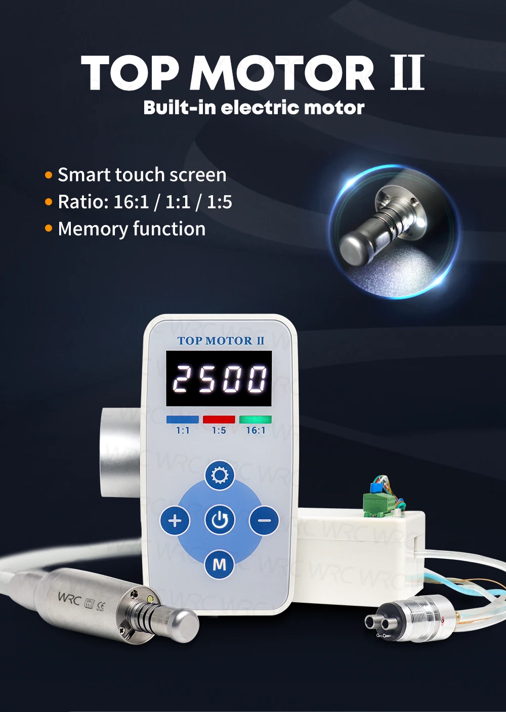 Blue Dental Brushless LED Micromotor Built-in Electric Micro Motor for Dentist Equipment Professional Dentistry Tool Accessories
