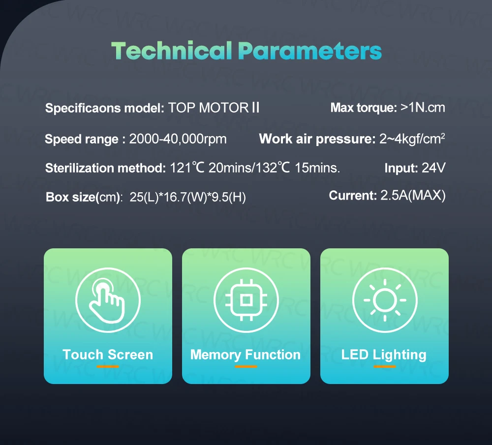 Blue Dental Brushless LED Micromotor Built-in Electric Micro Motor for Dentist Equipment Professional Dentistry Tool Accessories