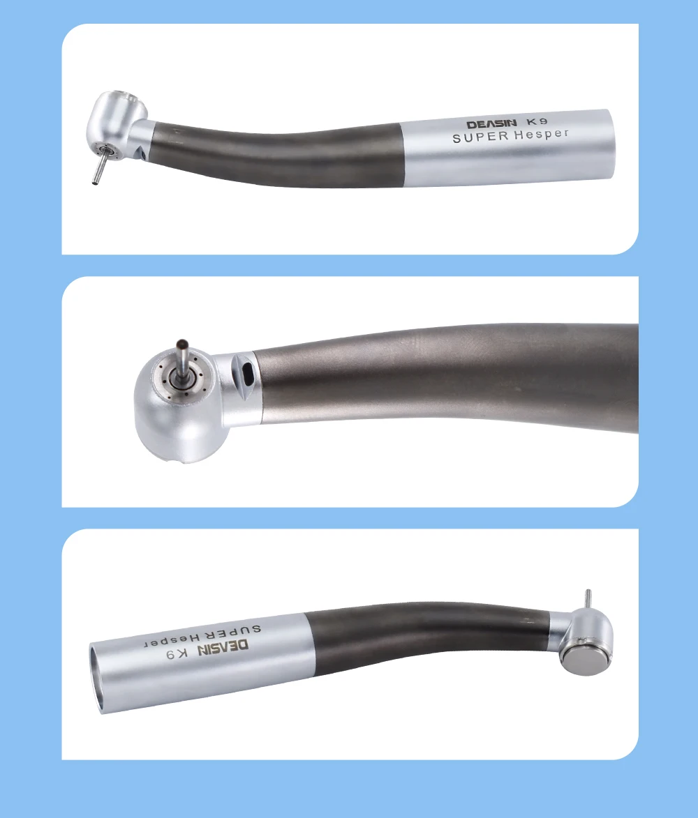 Titanium Alloy Dental Handpiece Optical Fiber Torque Head Air Turbine Ceramic Bearing for KaVo 2/4/6 Hole Connector Dentist Tool