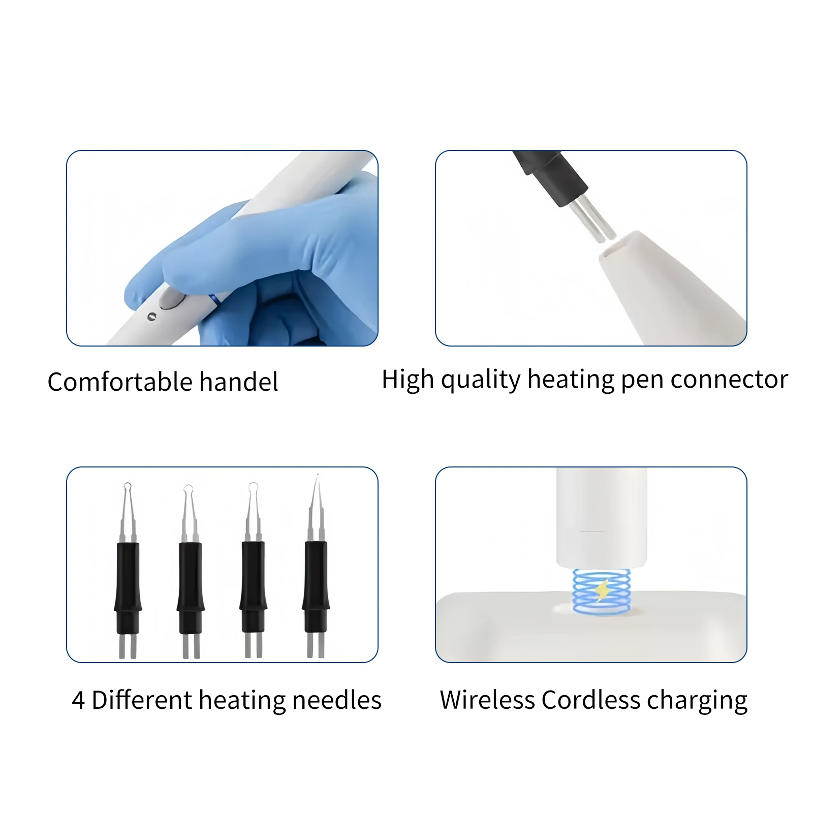 SANDENT Cordless Dental Gutta Percha Tooth Gum Cutter Clinic Machine Dental Heating Cutter with Heated 4 Tips