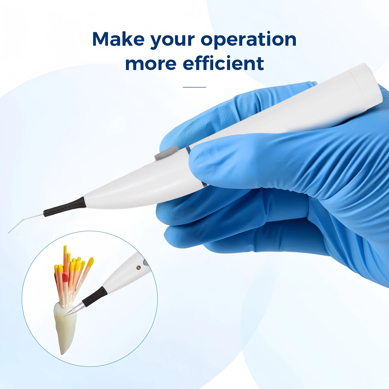 SANDENT Cordless Dental Gutta Percha Tooth Gum Cutter Clinic Machine Dental Heating Cutter with Heated 4 Tips