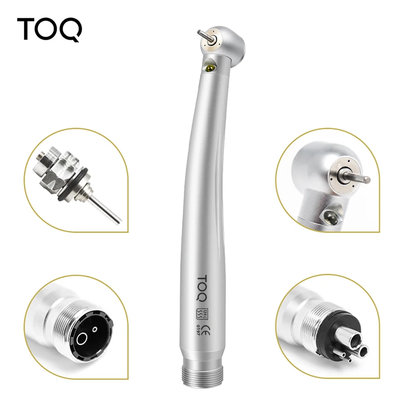 TOQ TOP Saling180~250 KPa Dental LED High & Low Speed Handpiece Kit Straight Contra Angle Air Turbine 2/4 Hole M4 / B2 Whole Set