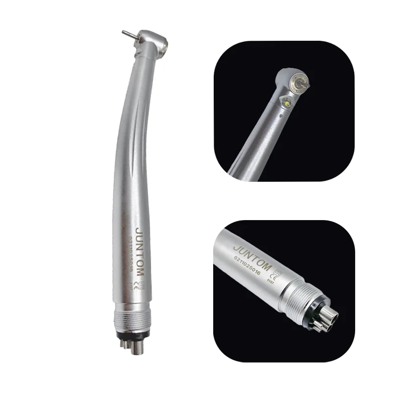 JUMTOP Dental LED High Speed Handpiece Triple Water Spray Air Turbine E-Generator Push Button Handpieces